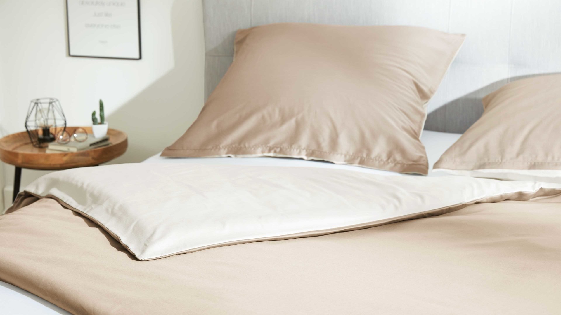Interliving 9101 Bettwäsche-Set, ca. 135x200cm in Mako-Satin, Taupe