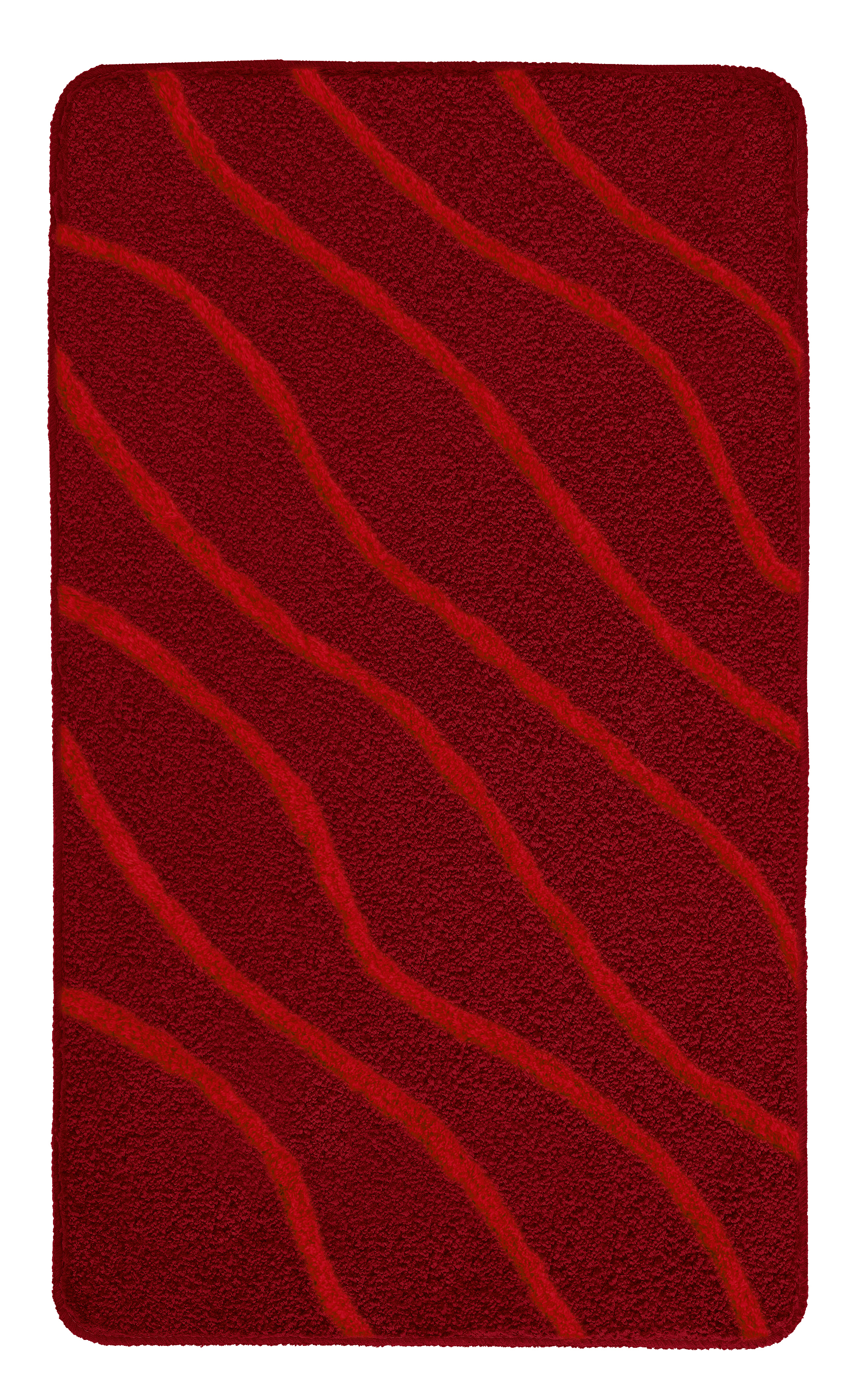 Kleine Wolke Badteppich TRAM ca. 70x120cm in Farbe Granat
