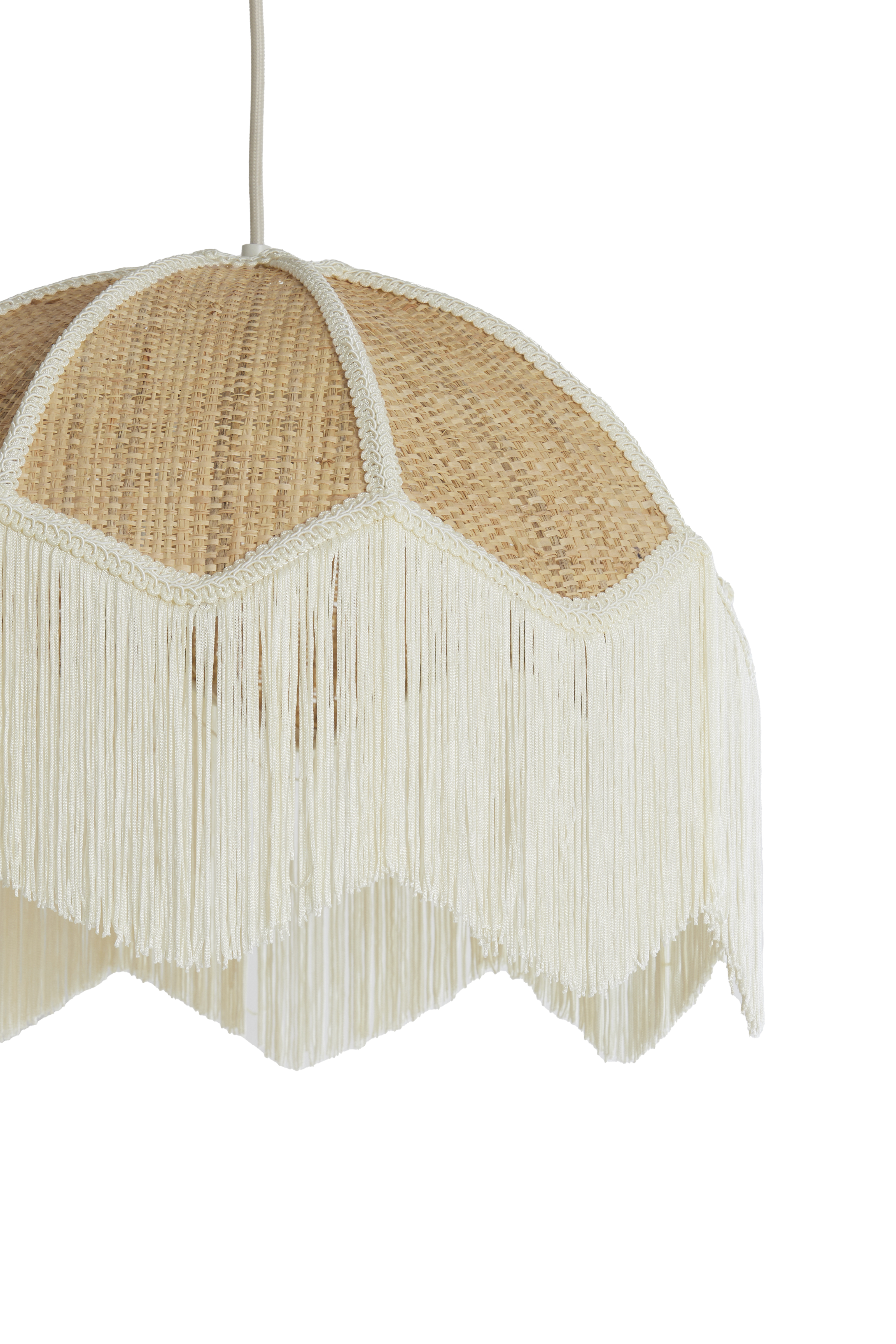 Hängeleuchte Durchm. 40x33cm in Raffia natural+cream