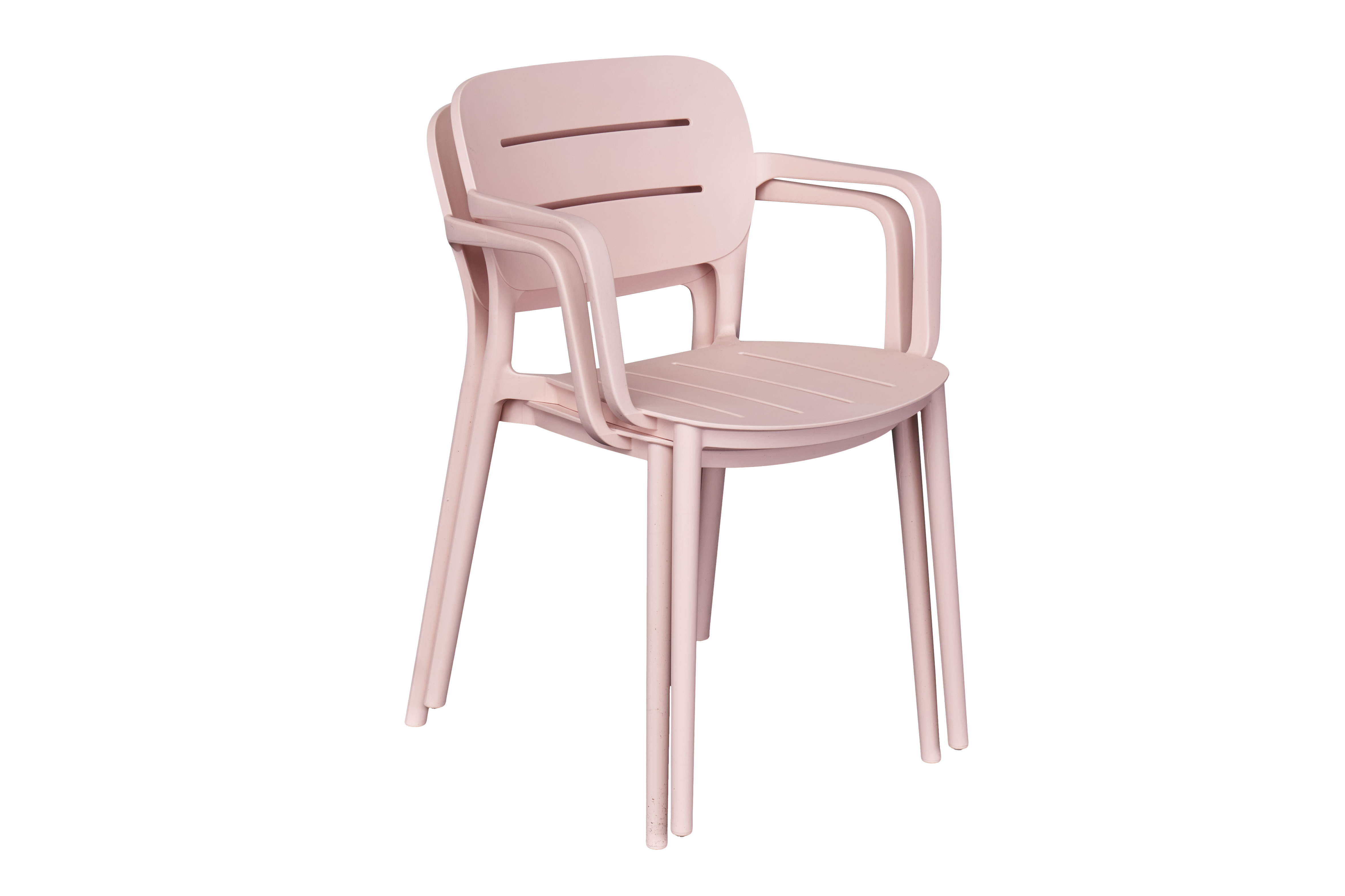 Stapelstuhl VETI in Farbe rosa, Stuhl, Barstuhl, Gartenstuhl, Stapelstuhl, Rosa