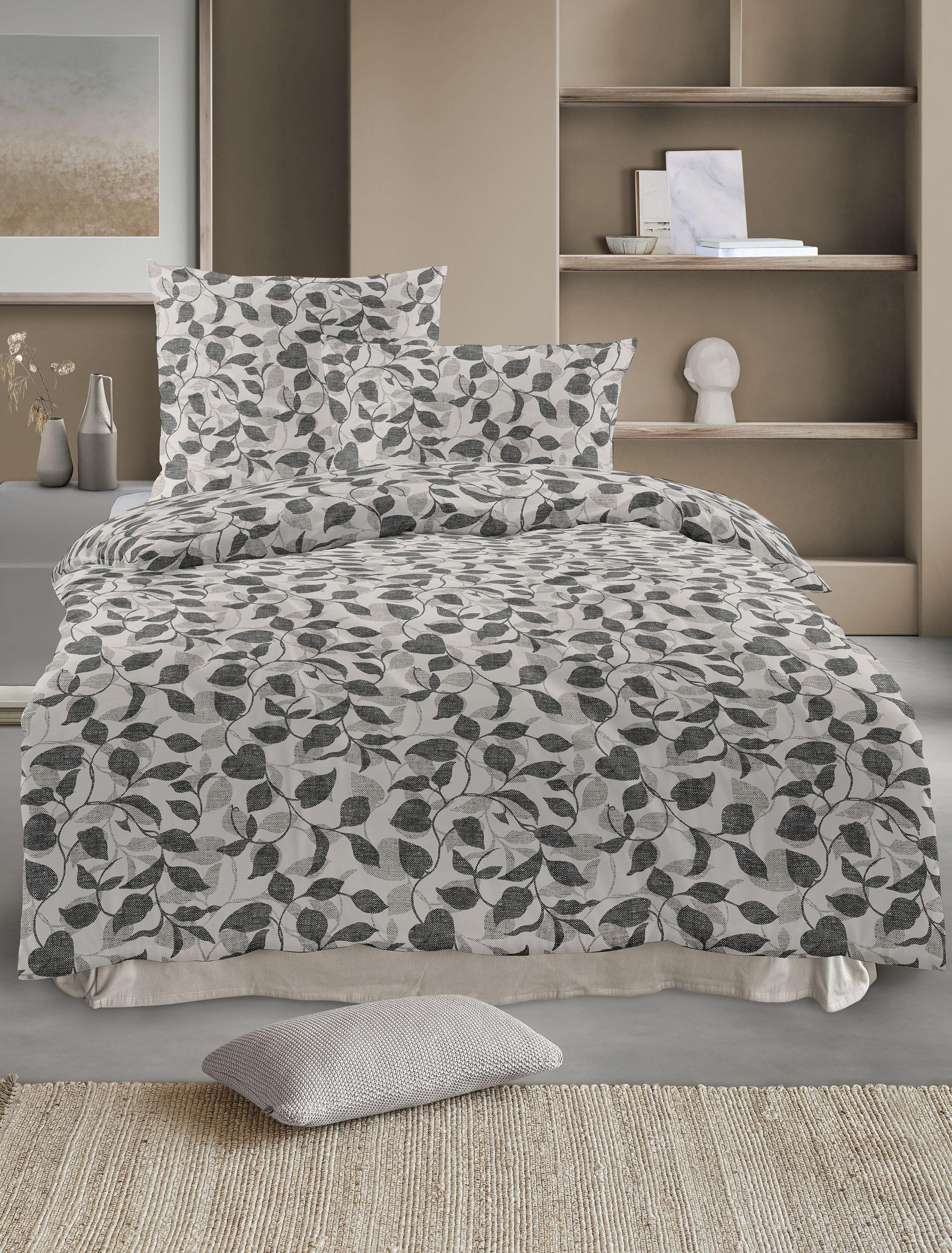 Irisette Edel-Feinbiber Bettwäsche KOALA-HK ca. 135x200cm in Farbe grau