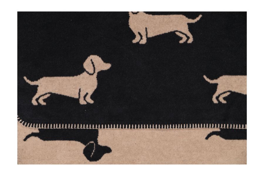 Cawö Wohndecke WE LOVE DOGS WOHNDECKE 150x200cm in Farbe schwarz/beige Cawö Wohndecke WE LOVE DOGS WOHNDECKE 150x200cm in Farbe schwarz/beige, Dekoration für Zuhause, Teppich