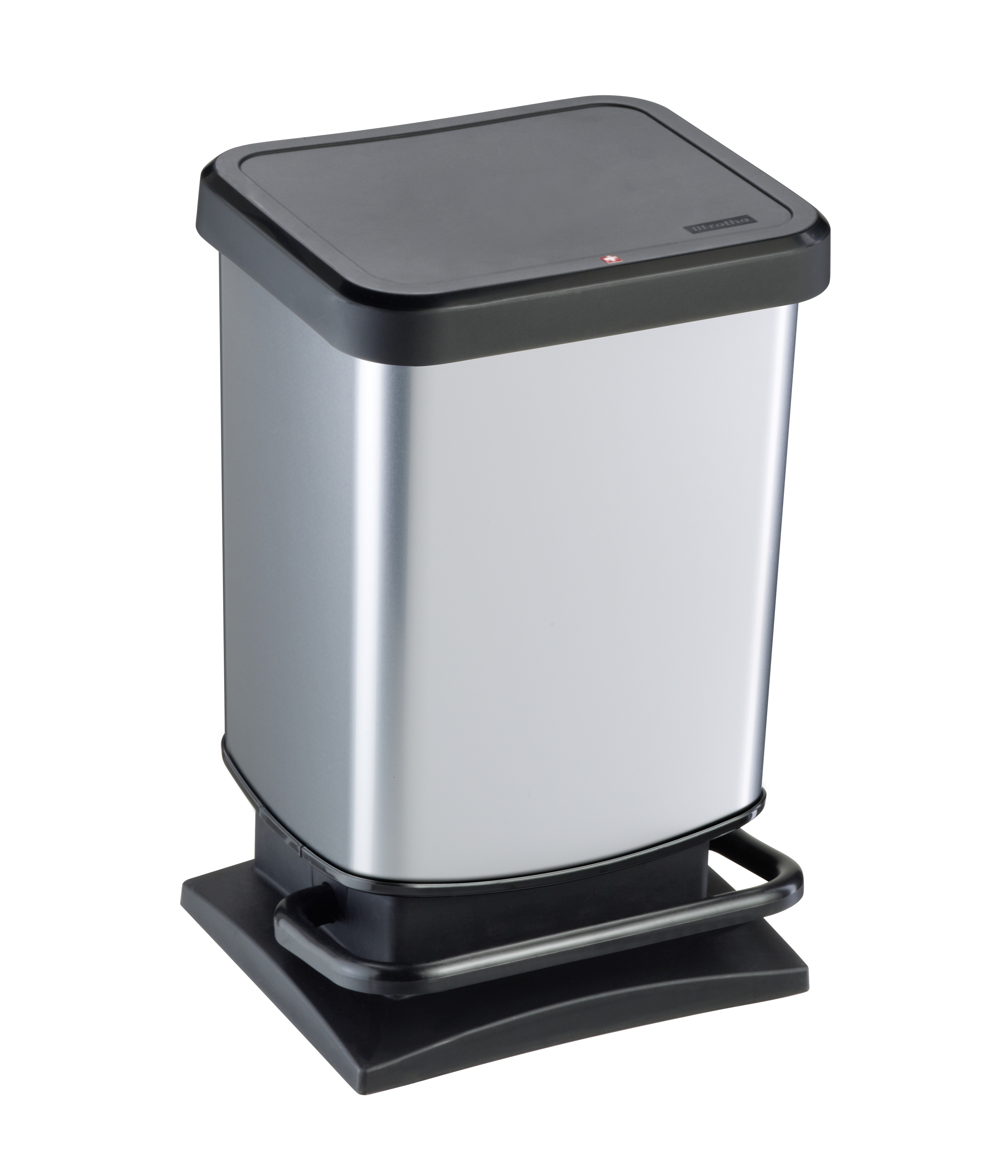 Rotho Treteimer PASO 20 Liter in Farbe silber