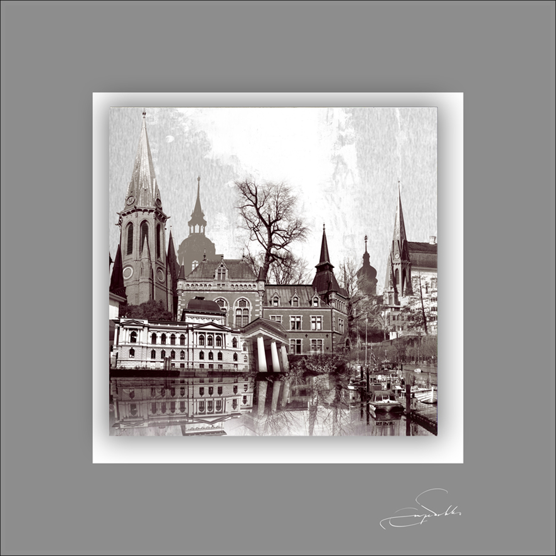 ProArt Double-Alu -Dibond bedruckt mit Aufsatz aus Dibond 50x50cm Oldenburg ProArt Double-Alu -Dibond bedruckt mit Aufsatz aus Dibond 50x50cm Oldenburg
