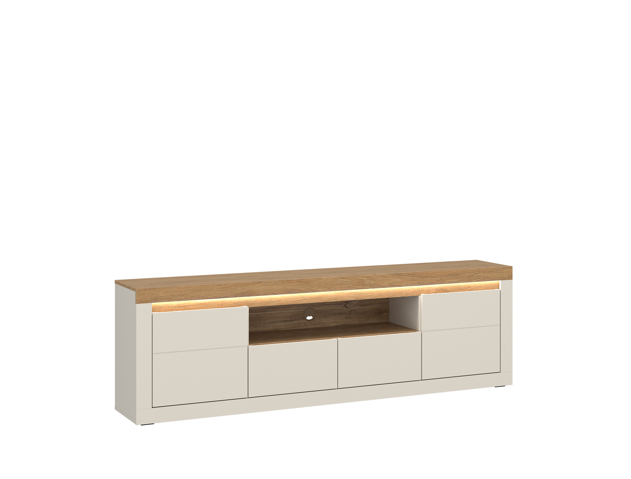 TV-Lowboard NAXXAR ca. B194 H62,5 T39,8 cm in Cashmere, Stone Eiche, Moebel, Anrichte, Kabinett, Tabelle, Schublade