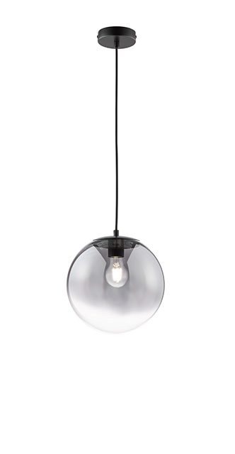 SCHÖNER WOHNEN-Kollektion Pendelleuchte MIRROR in Metall schwarz matt, Glasö