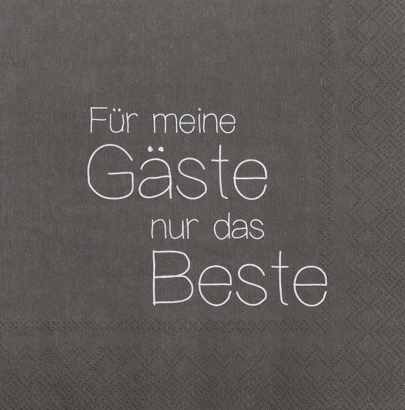 Räder Serviette in Farbe dunkelgrau Räder Serviette in Farbe dunkelgrau, text, Zitat, textil, grau, tuch
