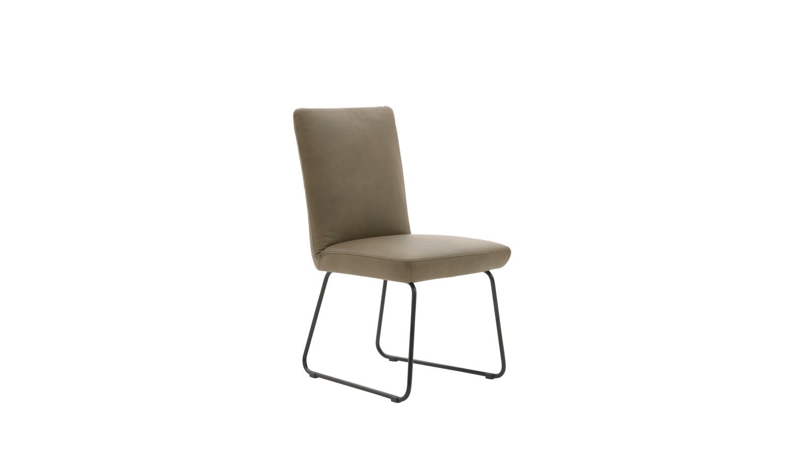 Interliving Stuhl IL 5504 in Leder oliv grün