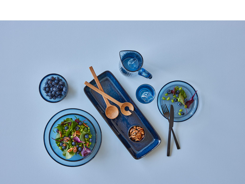 BITZ Glasteller 18 cm in Farbe blau