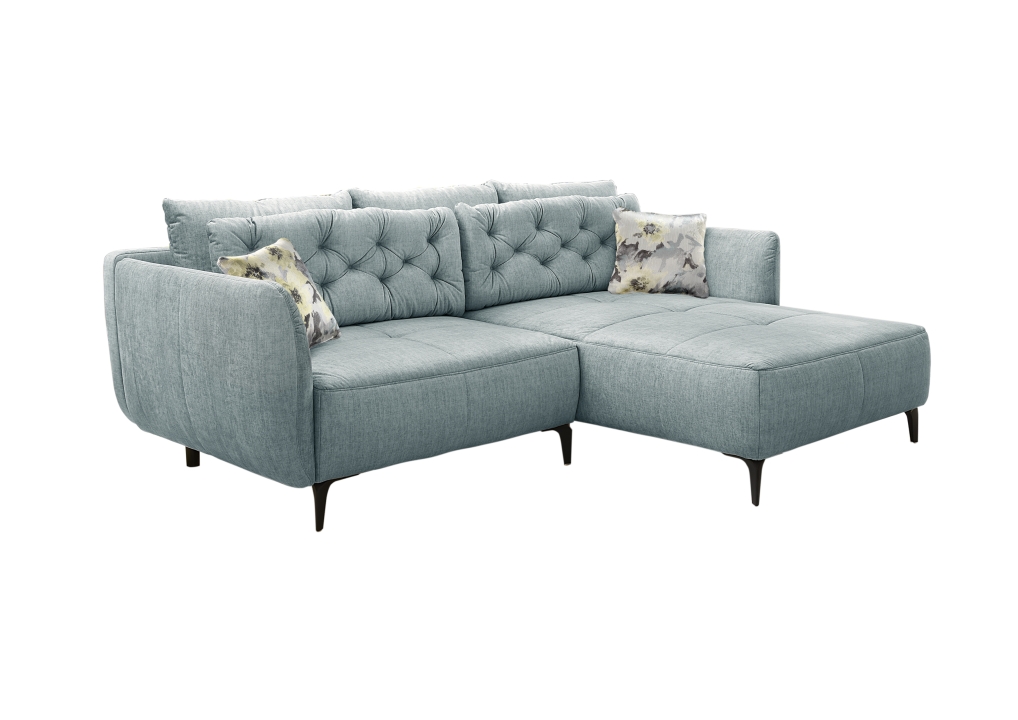 Rundecke Salo ca. 251x186 oder 186x251 Blau JOB Rundecke Salo ca. 251 x 186 cm in Stoff hellblau
