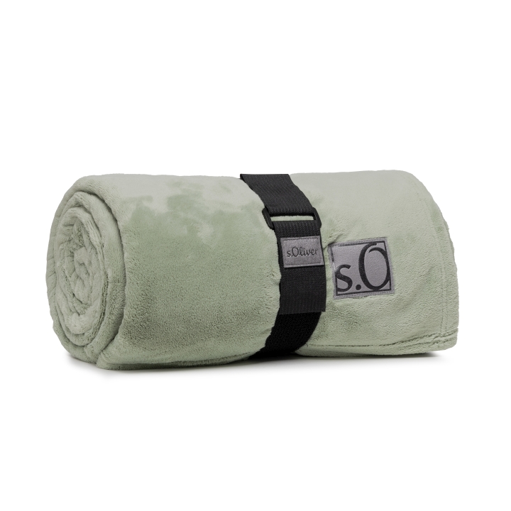 s.Oliver Decke KUSCHELSOFT 150x200cm in Farbe salbei