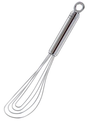 Rösle Tellerbesen 27cm , Schneebesen, Küchenwerkzeug, Rührbesen, Stiel-Schneebesen, Edelstahl