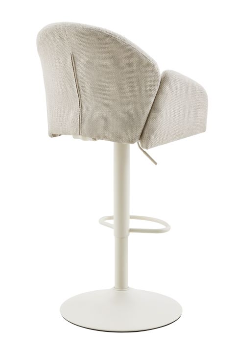 Hela Barhocker HOLLY H ca. B53 H96 T57 cm in Stoff WS beige 31/36, Sitzstuhl, Barhocker, Sessel, Stahlbasis, Bezugtextil