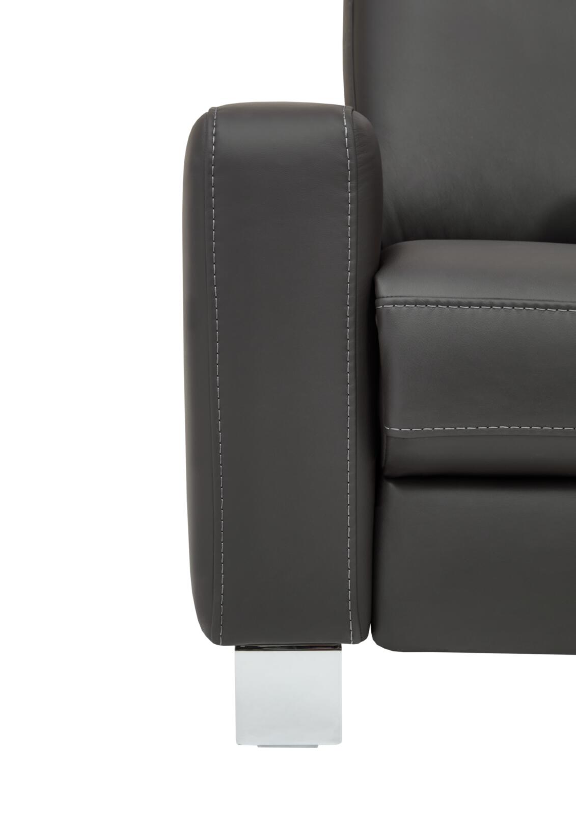 Hukla Sofa 2,5-sitzig VS-HU1064 Breite ca. 188cm in Leder Torro anthrazit, Moebel, Stuhl, Kissen, Dekoration für Zuhause, Moebel, Stuhl, Kissen, Dekoration für Zuhause