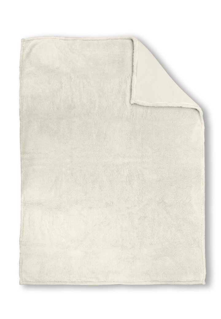 Wohndecke ca. 150x200cm in Farbe Kitt Hell, teddy, blanket, plush, cremefarben, weich