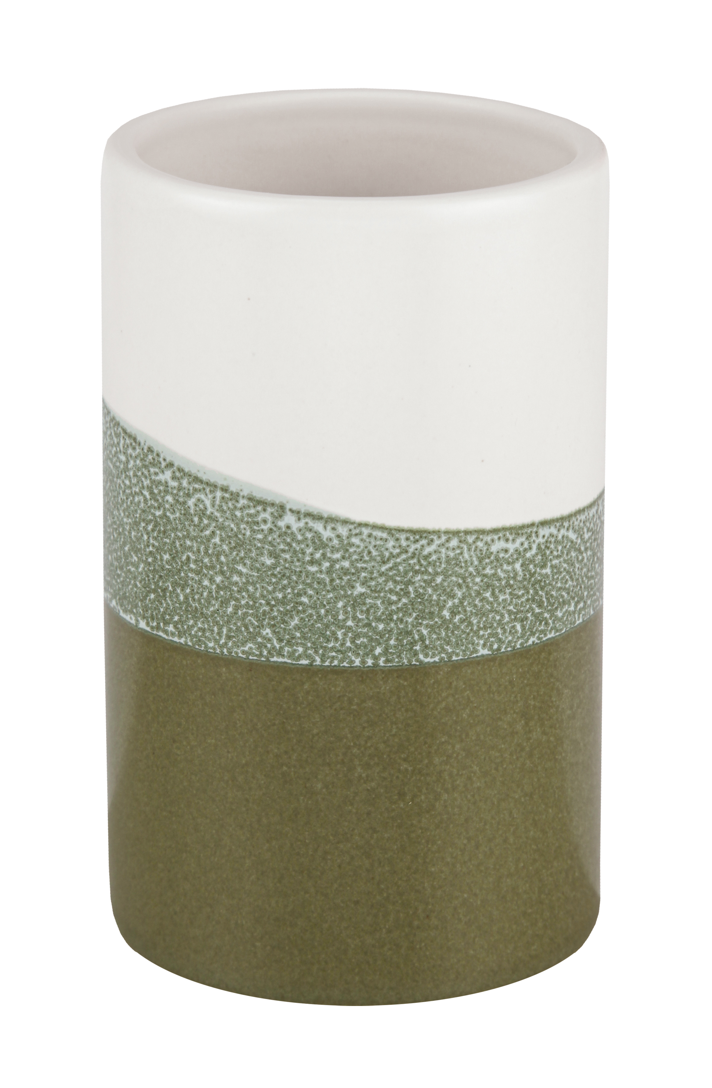 Kleine Wolke Zahnputzbecher MOSS ca. 6,8x6,8cm in Farbe Forest, vase, keramik, dreifarbig, glasiert, zweifarbig