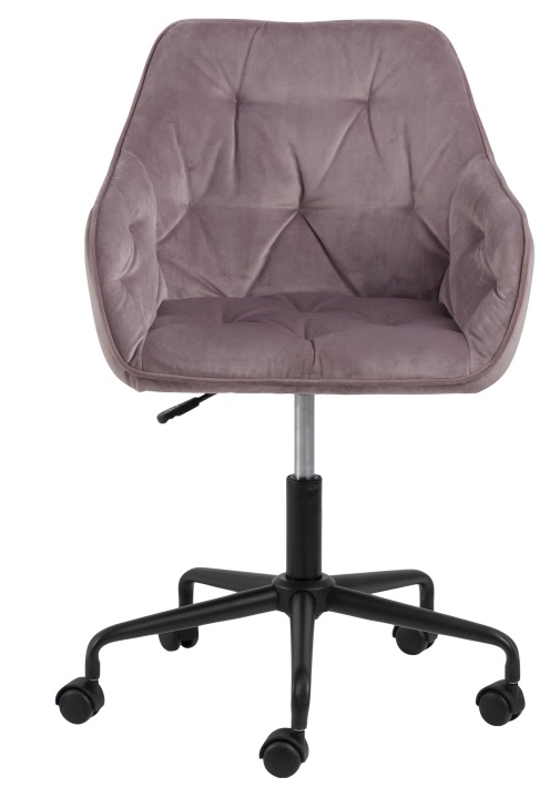 Actona Schreibtischstuhl BROOKE in Vic Stoff dusty rose, Gestell matt schwarz