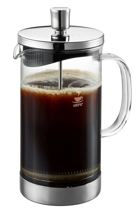 GEFU Kaffeebereiter Diego schwarz/silber