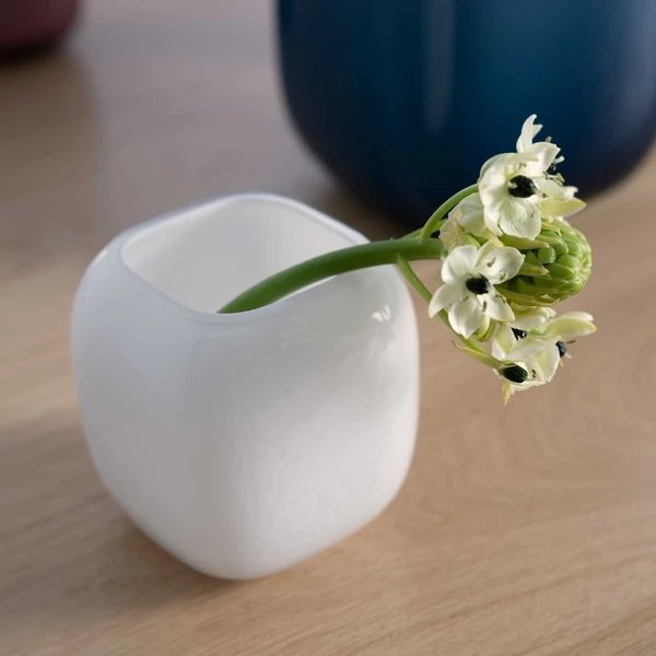 Leonardo Vase Milano 9,3cm in Farbe weiß