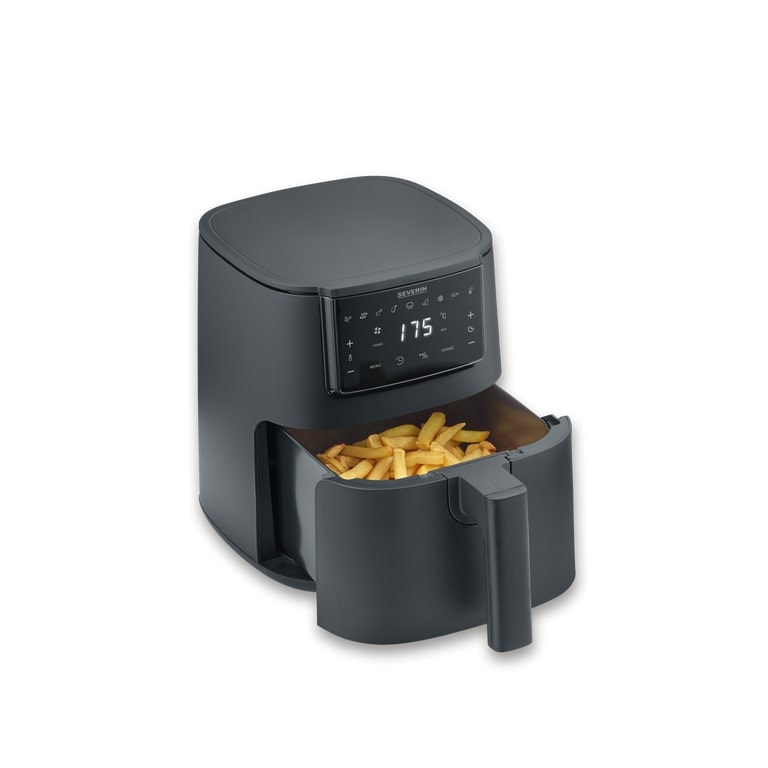 Severin Heißluftfritteuse 4 Liter BLACK LINE in schwarz/Kunststoff, 1300 W