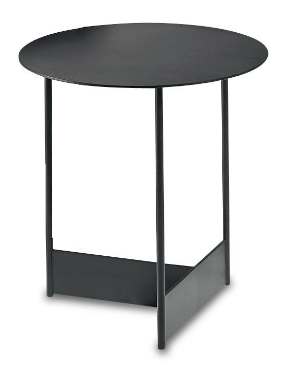 Hasse Möbel Collection Beistelltisch Ø ca. 38 cm, Höhe ca. 42 cm in Metall schwarz gepulvert/Metall schwarz gepulvert Hasse Möbel Collection Beistelltisch Ø ca. 38 cm, Höhe ca. 42 cm in Metall schwarz gepulvert/Metall schwarz gepulvert