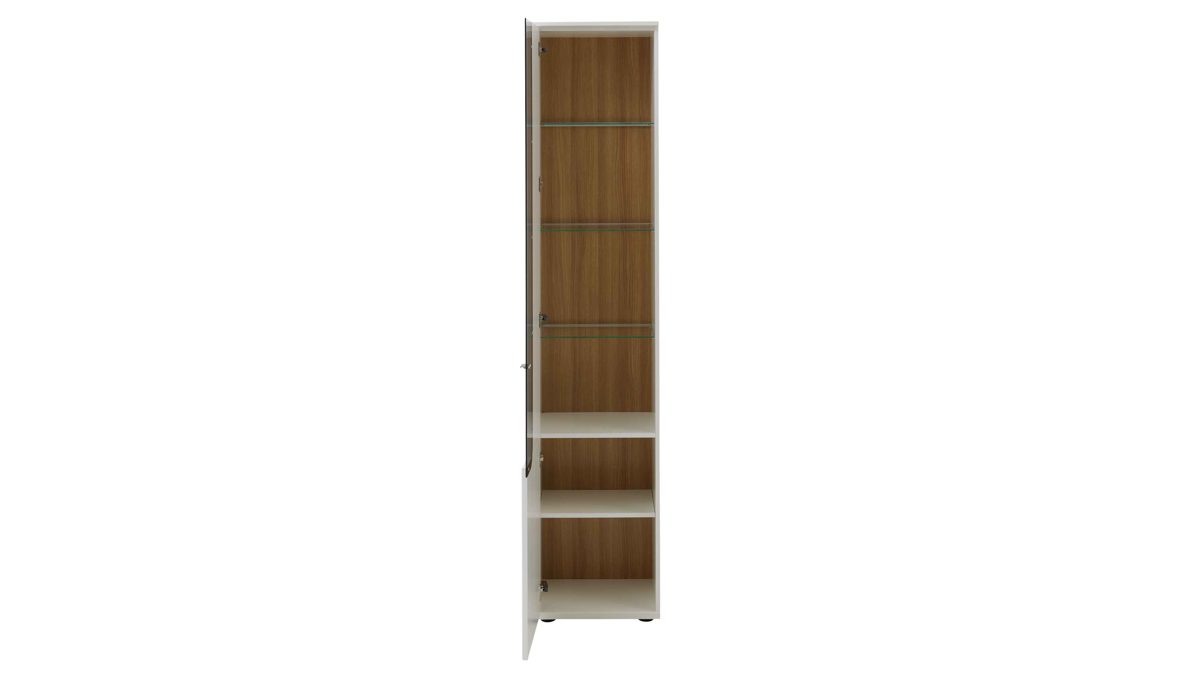 Interliving Wohnkombination IL2031, Schrank, Vorratsschrank, Glasböden, Birke, hoch schmal