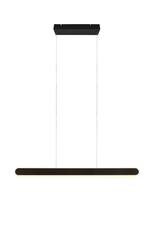 Trio LED-Pendelleuchte HELIOS 1-flammig in Farbe schwarz matt, Kunststoff weiß