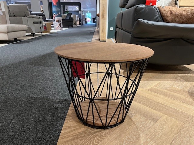 Hartmann Couchtisch klein NATURSTÜCKE Hartmann Couchtisch klein NATURSTÜCKE, Beistelltisch, Holztop, Metallgestell, Rund, Kaffeetisch