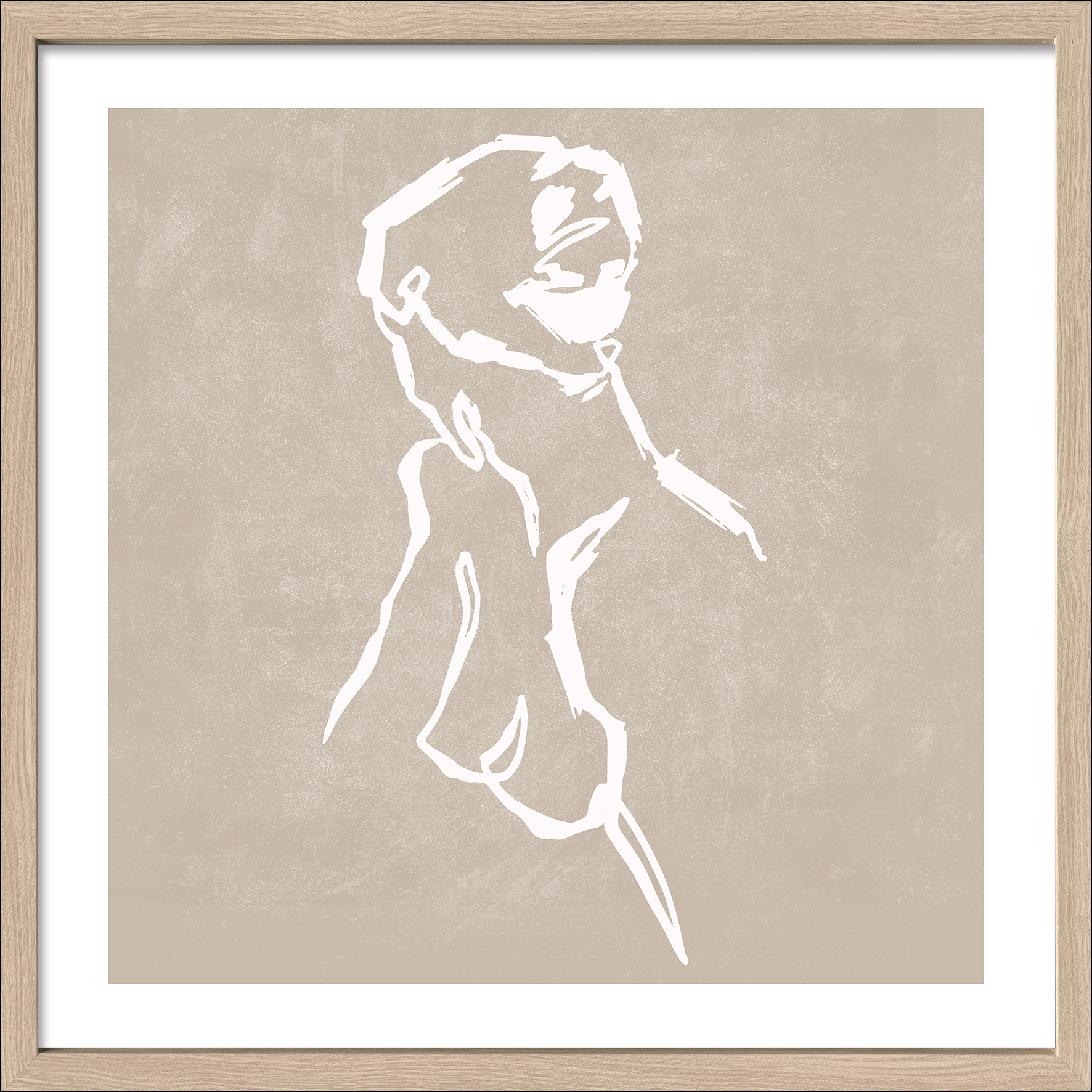 PRO ART Framed-Art Slim Scandic 53x53cm Line Drawing Act I