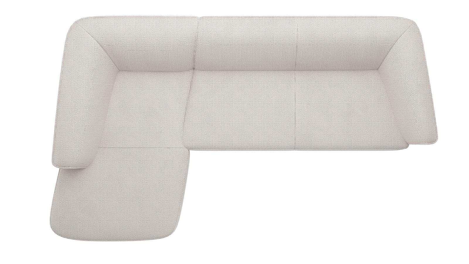 XOOON Polsterecke Brooks ca. 190x272cm in Stoff Vito kiesel