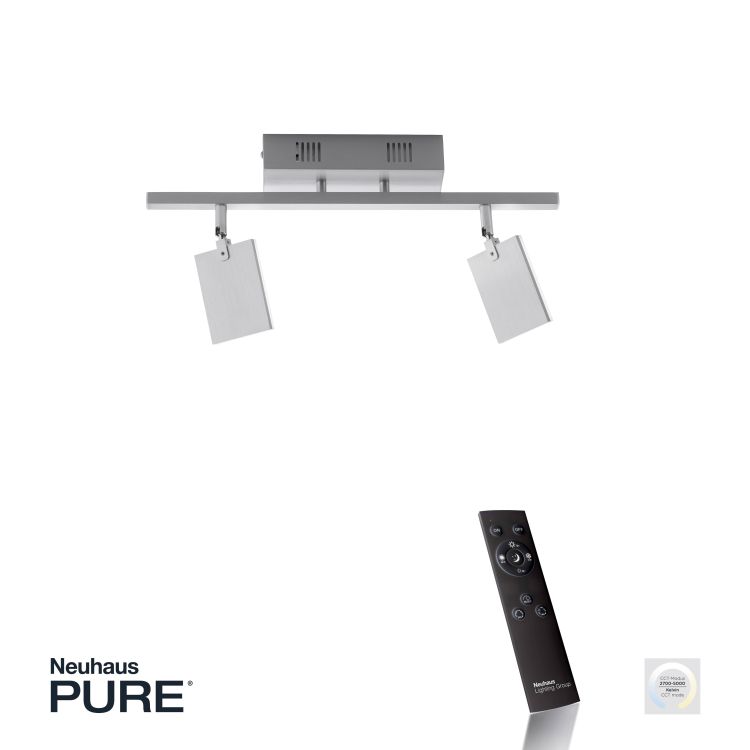 Paul Neuhaus LED-Deckenleuchte Pure-Mira in Aluminium