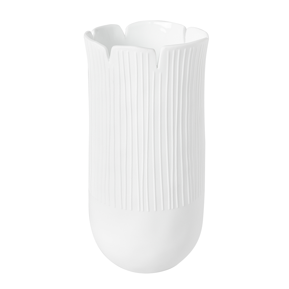 Räder Vase das blühende Leben Daisy in Farbe weiß Räder Vase das blühende Leben Daisy in Farbe weiß, Vase, Porzellan, Weiß, Riffelung, Blumenvasen