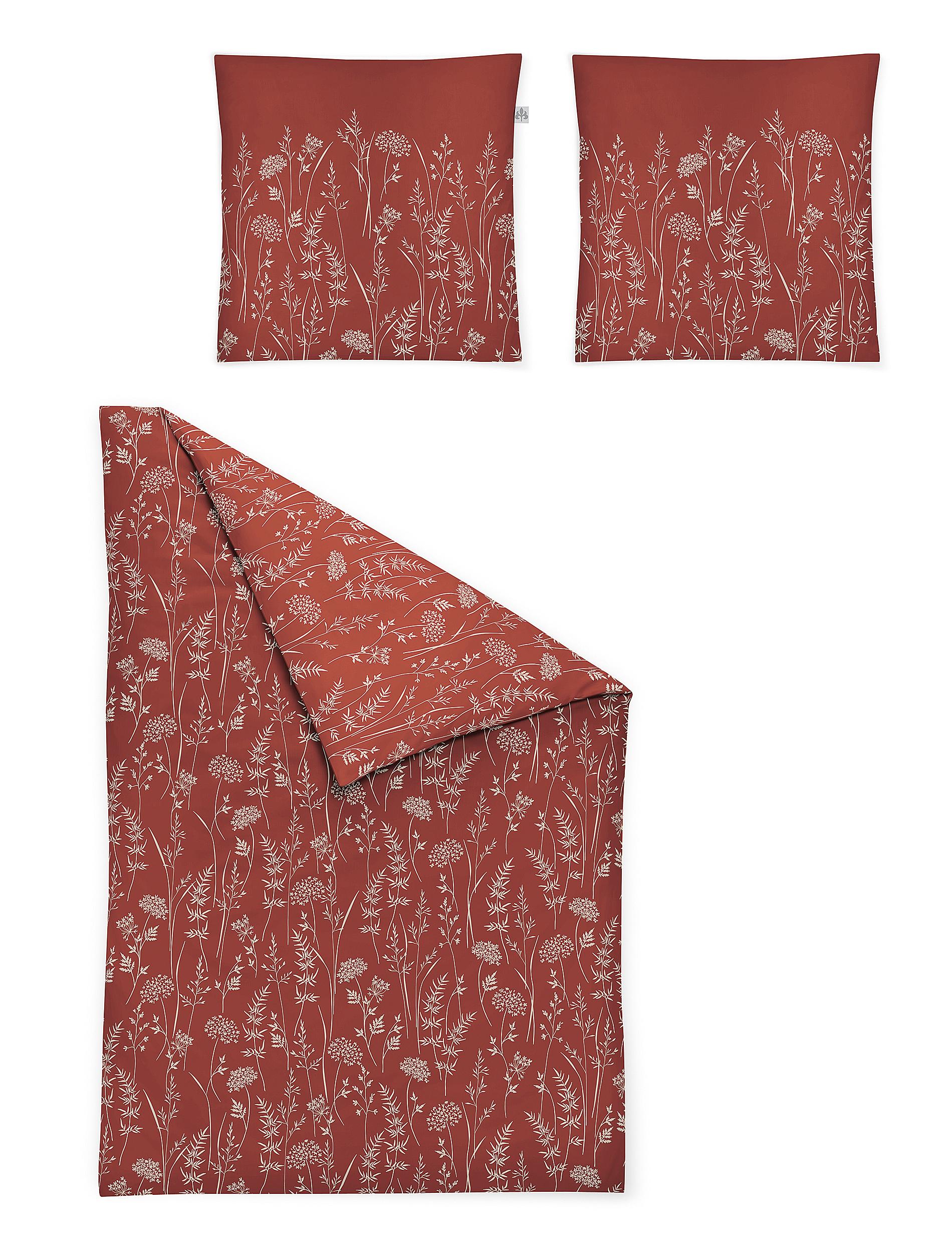 Irisette Mako-Satin Bettwäsche VERONA ca. 155x220cm in Farbe rot