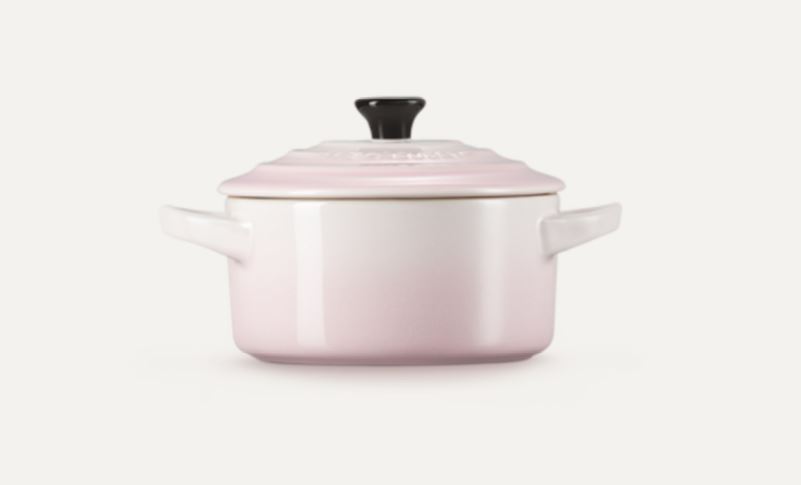Le Creuset Mini-Cocotte 10cm in Farbe Shell Pink