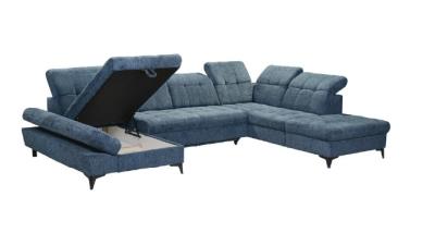 Wohnlandschaft MERCY ca. 168x348x245cm ca. 120x268cm in Ravello teal, _eckensofa, modulares_sofa, winkelsofa, bluement, aufbewahrung_untermachen