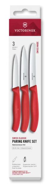 Victorinox Swiss Classic Küchenmesser Set - Rot, Silber - Bild 3