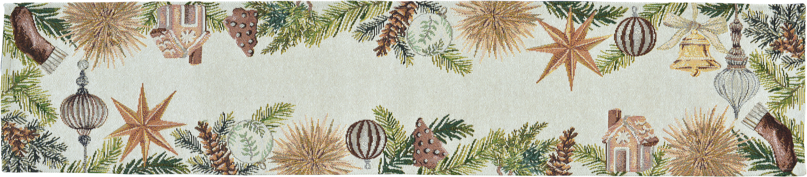 Sander Tischband XMAS DECOR ca. 20x96cm in Farbe original Sander Tischband XMAS DECOR ca. 20x96cm in Farbe original, tischläufer, weihnachtsdekoration, ornament, pinezweige, stern