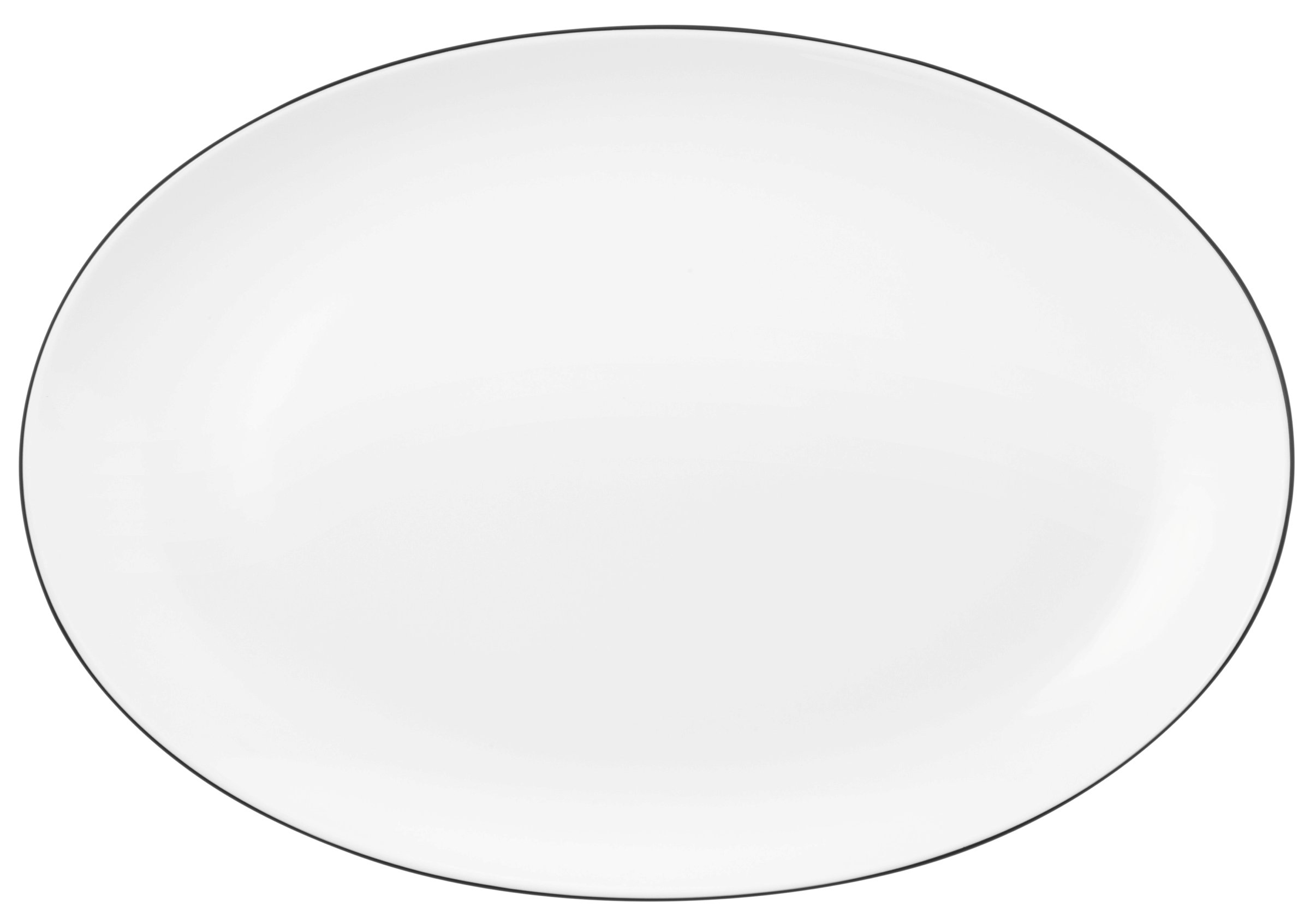 Seltmann Weiden Servierplatte oval 35x24 cm Lido 10826 Black Line 