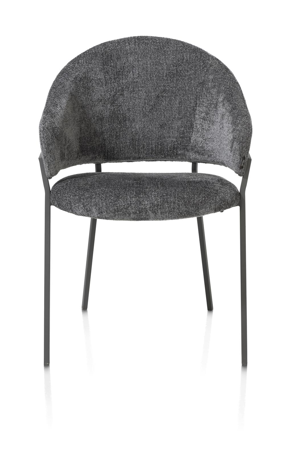 Henders & Hazel Armlehnstuhl LEYLA ca. B59 H85 T62 cm in Stoff Vulcano anthrazit