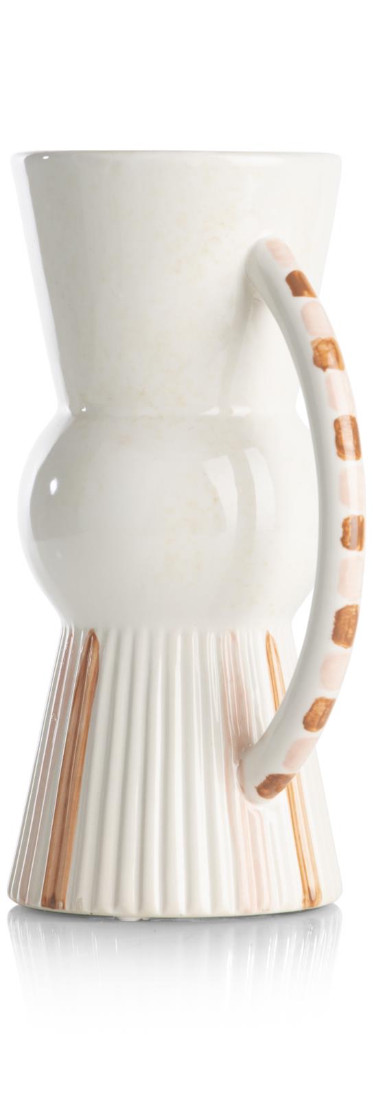 Coco Maison Vase NORA ca. B12 H26 T16 cm in Keramik orange, braun mehrfbg.