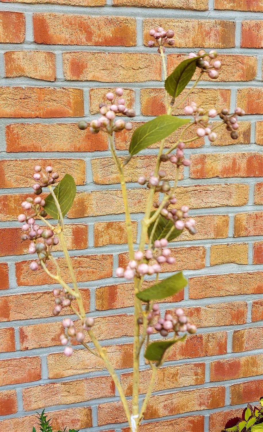 Beerenzweig 78 cm Vintage in antik-dunkelrosa