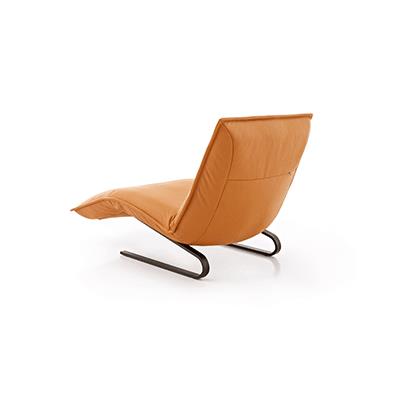 Koinor Polsterliege JILL in Leder X-Happy gold Koinor Polsterliege JILL in Leder X-Happy gold, Sessel, Lounge-Sessel, Kunstleder, Metallgestell, Braun/orange