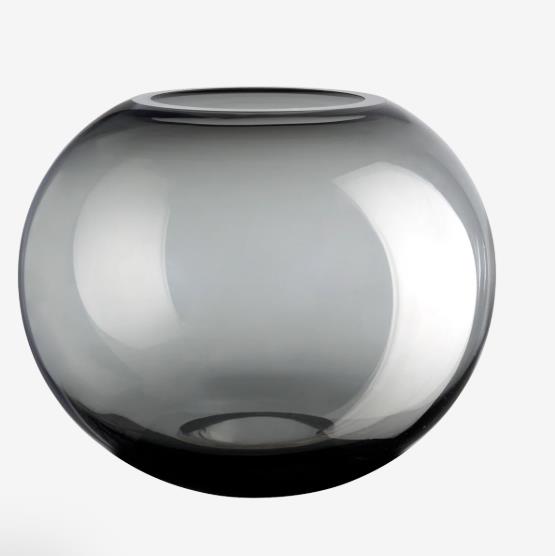 ASA Selection Vase BOLA in Farbe grau glänzend, Vase, Glasvase, rund, stöpselform, grau-glas