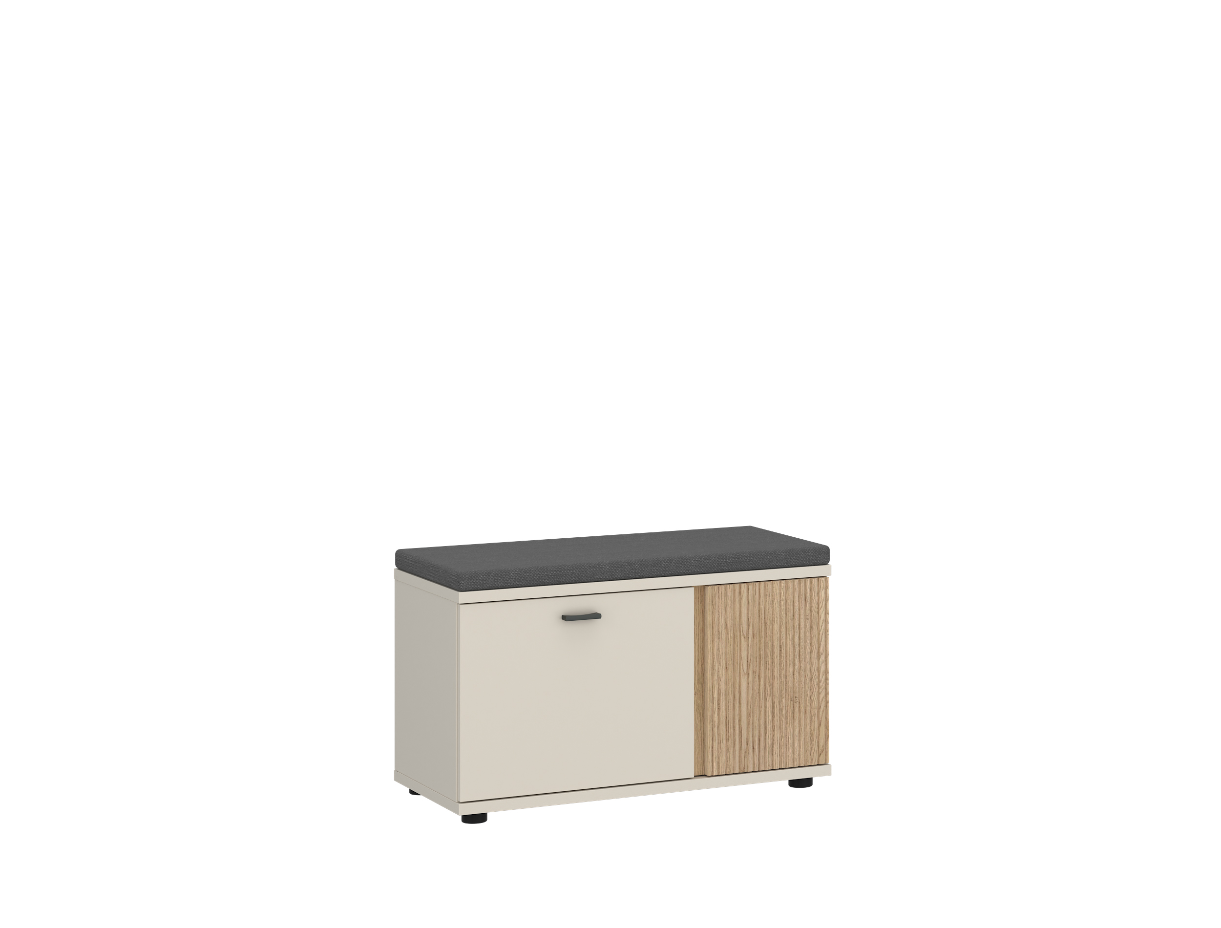 Wojcik Meble Sitzbank MOSANO GARDEROBE ca. B80 H50,2 T40 cm in Cashmere,Cremona Torro Eiche Wojcik Meble Sitzbank MOSANO GARDEROBE ca. B80 H50,2 T40 cm in Cashmere,Cremona Torro Eiche, Moebel, Anrichte, Kabinett, Schublade, Tabelle