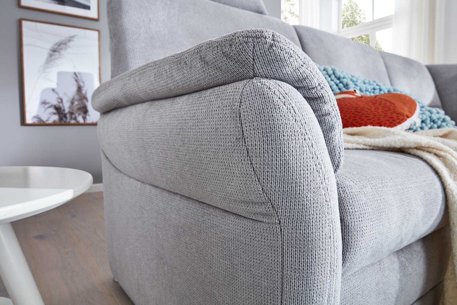 Modulmaster Wohnlandschaft MM-PP1013 Q+ ca. 253x273cm in Stoff Belle silver