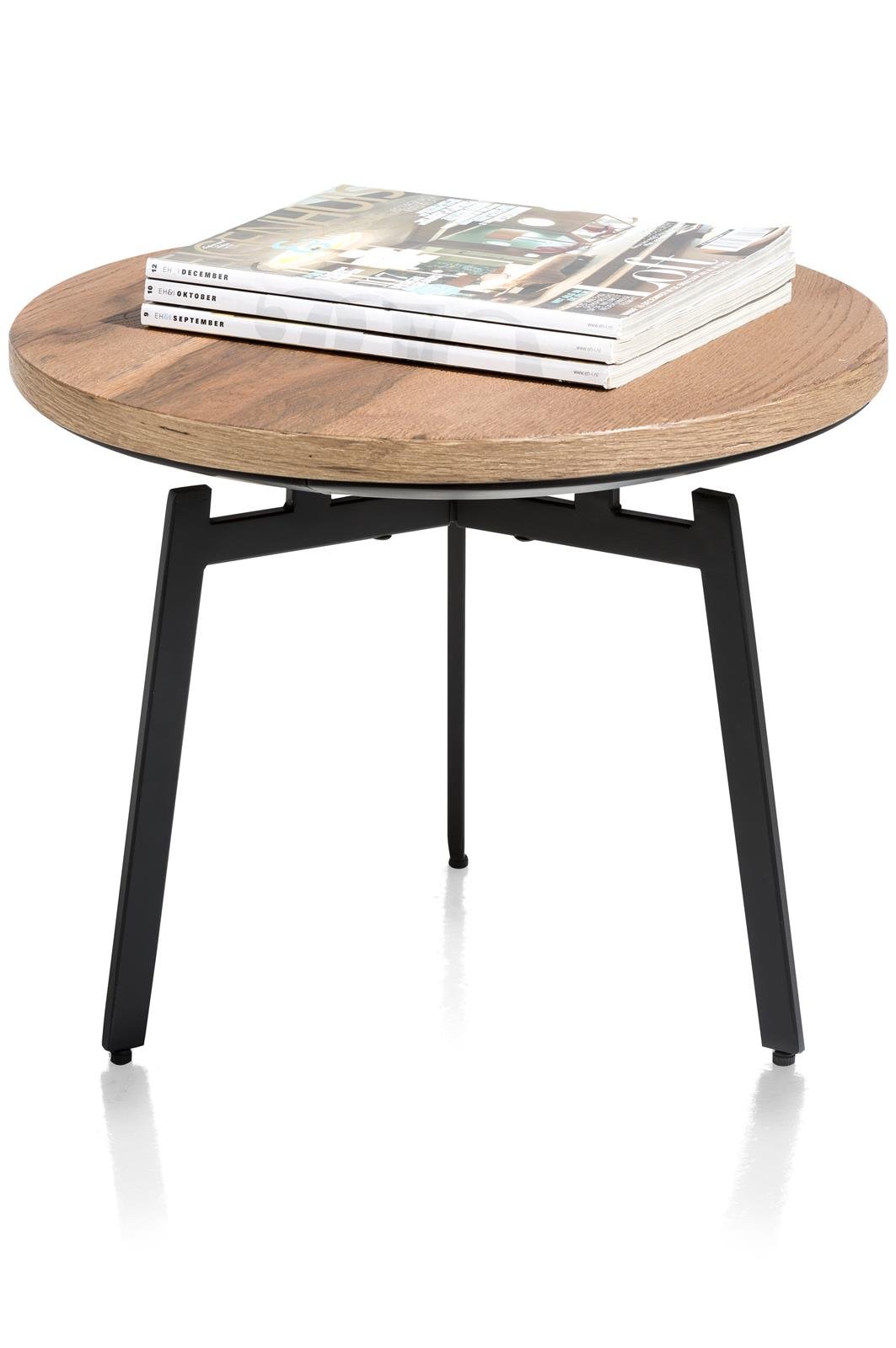 XOOON Beistelltisch Halmstad in choco brown ca. 50 cm Durchmesser