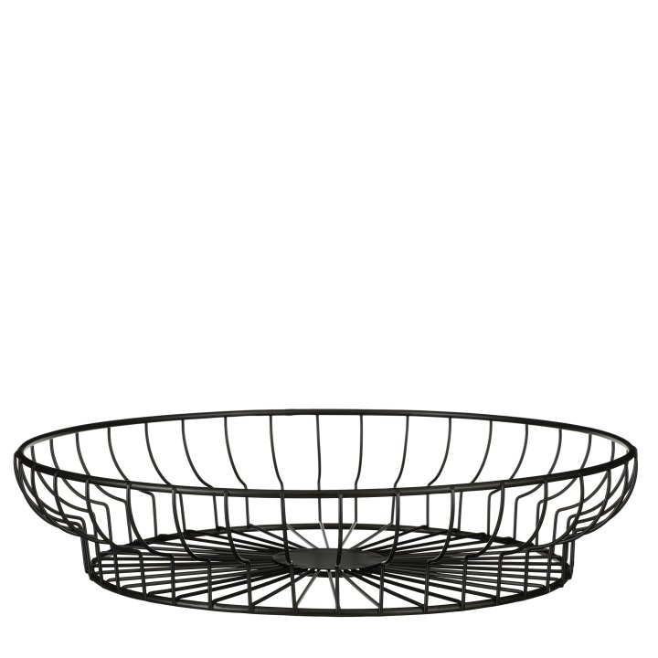 Korb Adamo in Farbe schwarz, Korb, Metallkorb, Früchtekorb, Schwarz, Wandkorb