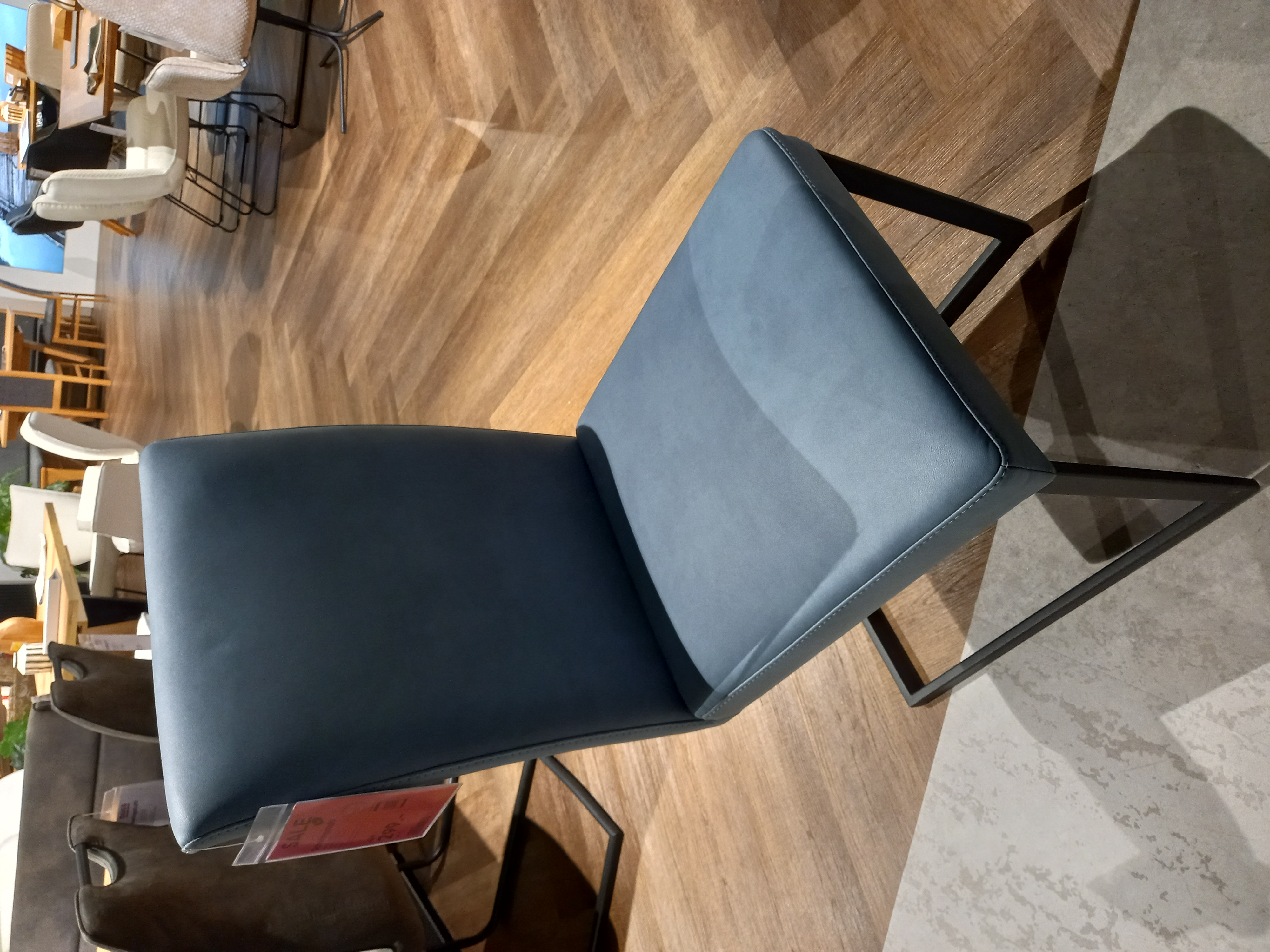 K + W Schwingstuhl GAME ca. B47 H97 T60 cm in Stoff 0925-54 blue Schwingstuhl Game, Stoff blue, Metallgestell schwarz, ca. 47x97x60 cm