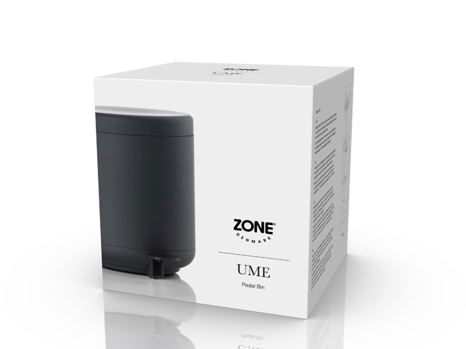 Zone Denmark Pedaleimer 4 Liter in Farbe black