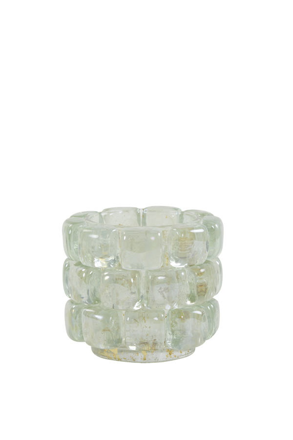 Light & Living Teelicht 9,5x8,5cm in Glas hell blau